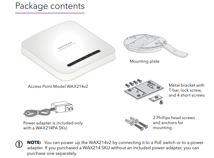 NETGEAR® WiFi 6 AX1800 Dual-band Access Point with Multi-Gig PoE