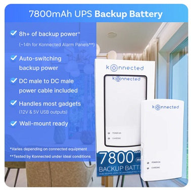 Backup Battery and/or external portable battery supply 12V DC power, 7800mAh Li-ion battery