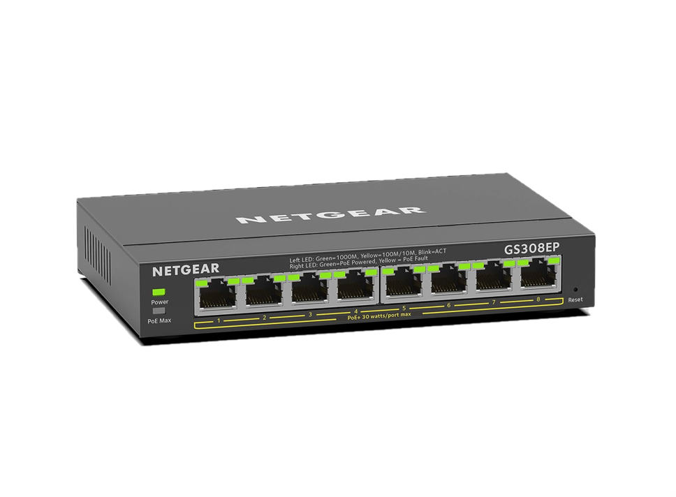 NETGEAR 8 Port PoE Gigabit Ethernet Plus Switch