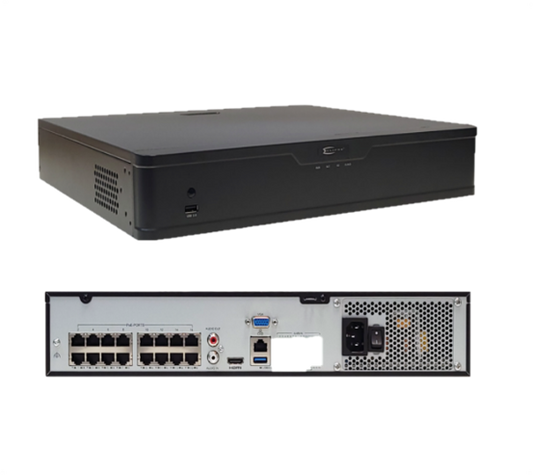 16CH Network Video Recorder with PoE (No hard drive)