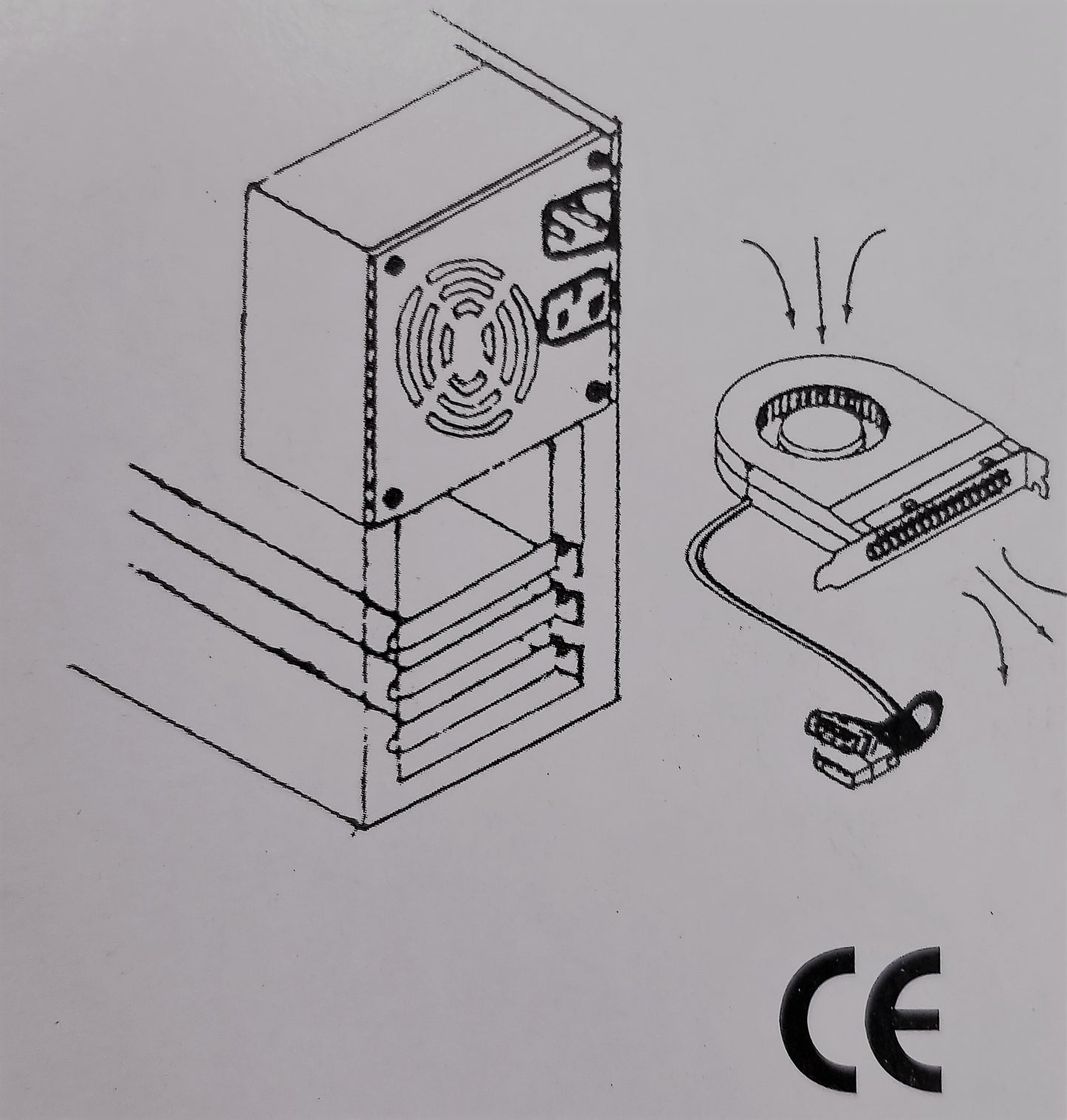 Expansion Slot Rear Exhaust Cooling Fan with LP4 Connector